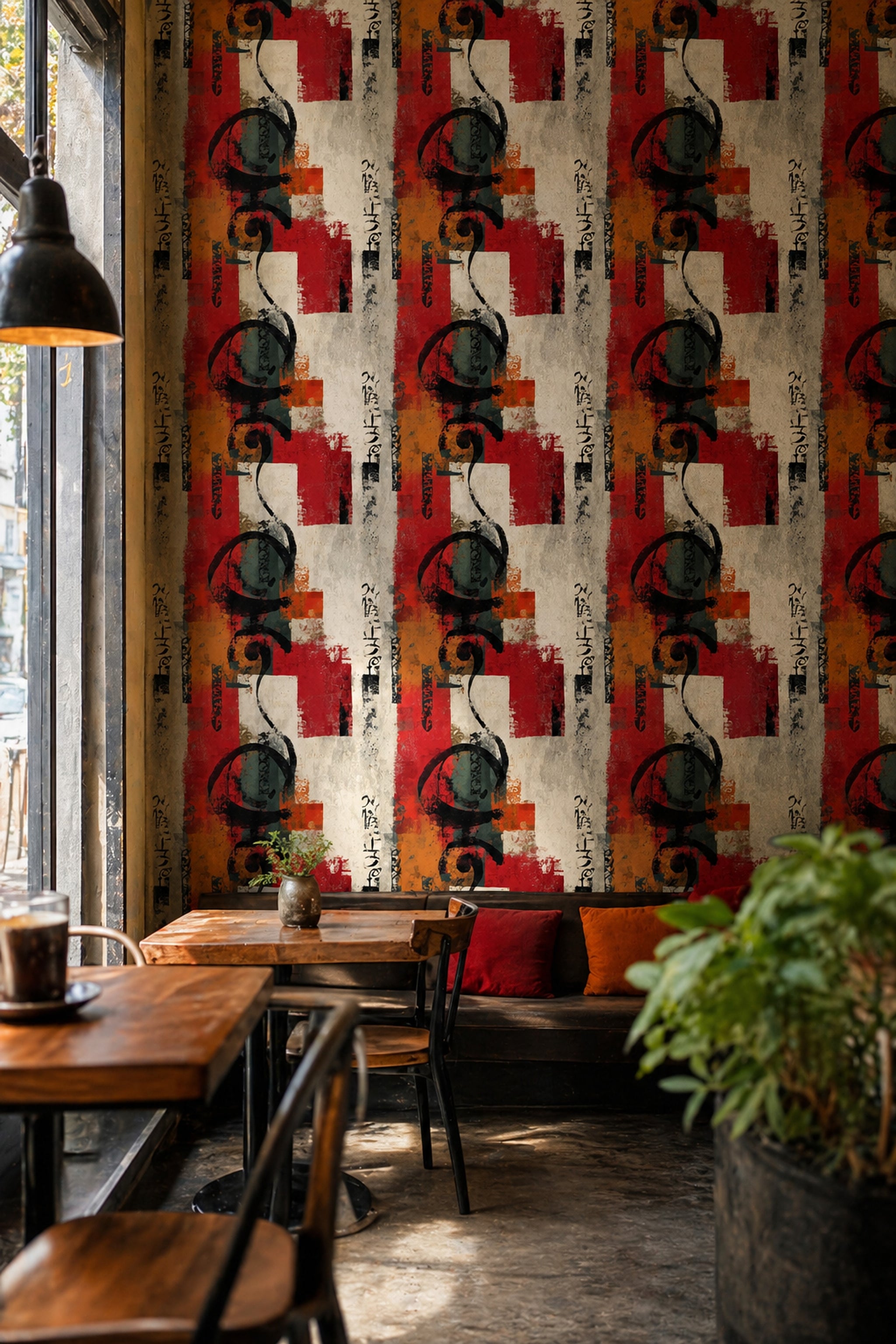 Grunge Texture Wallpaper Abstract Mixed Media Removable Wall Decor