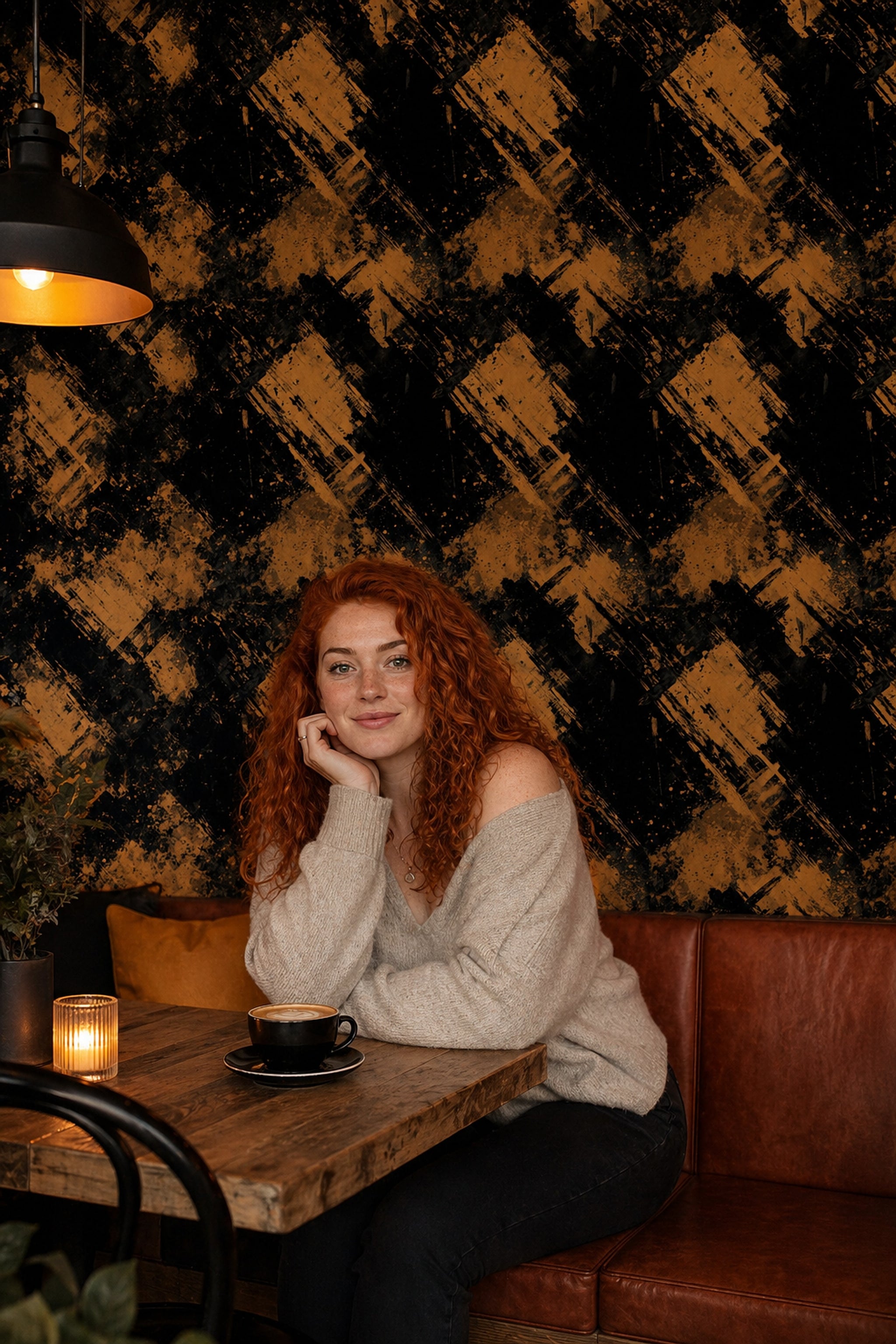Grunge Texture Wallpaper Abstract Modern Removable Wall Decor