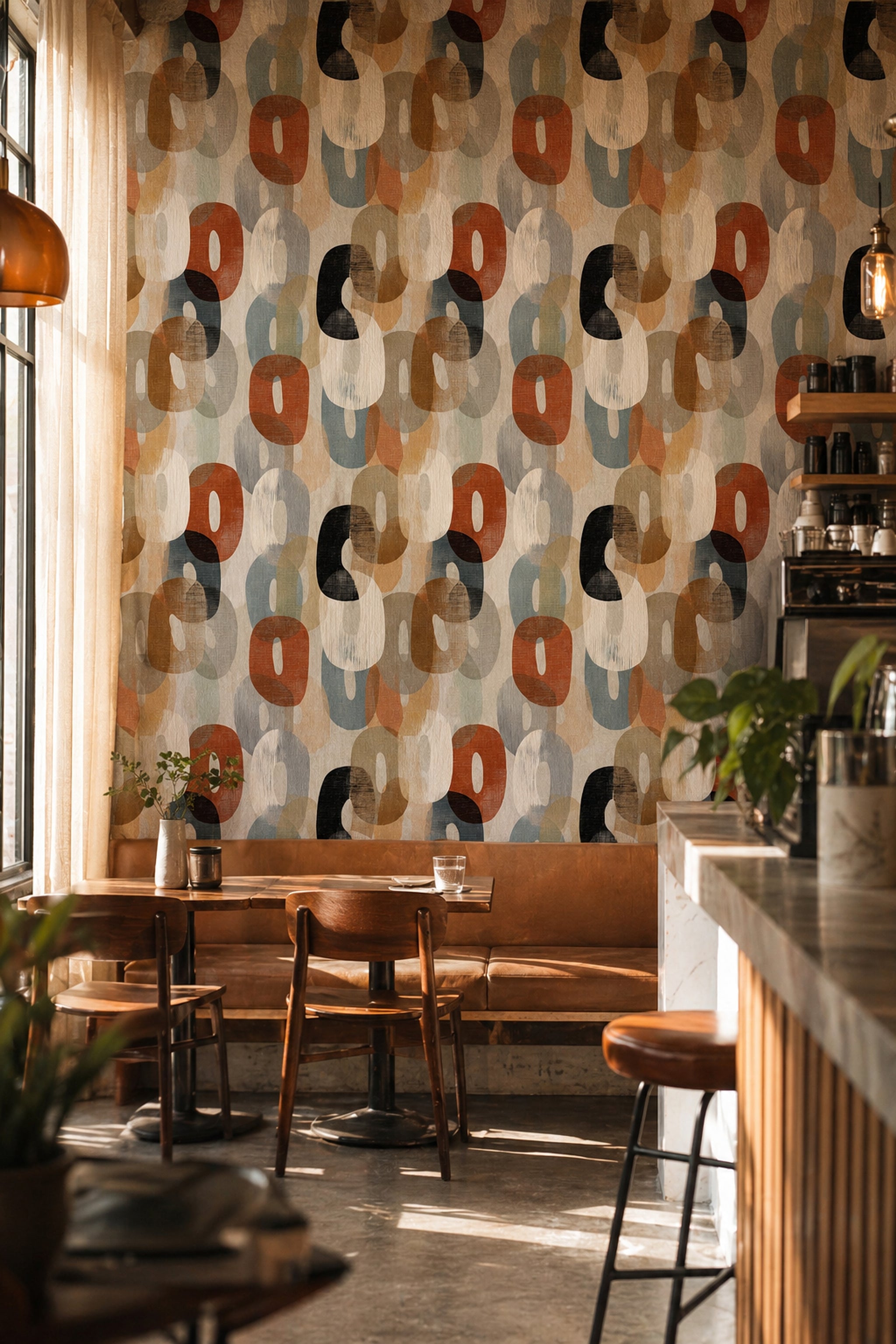 Mid Century Modern Wallpaper Modern Removable Contemporary Wall Decor