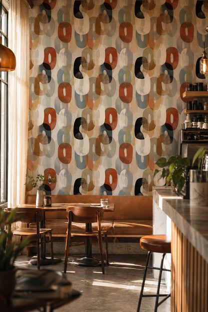 Mid Century Modern Wallpaper Modern Removable Contemporary Wall Decor