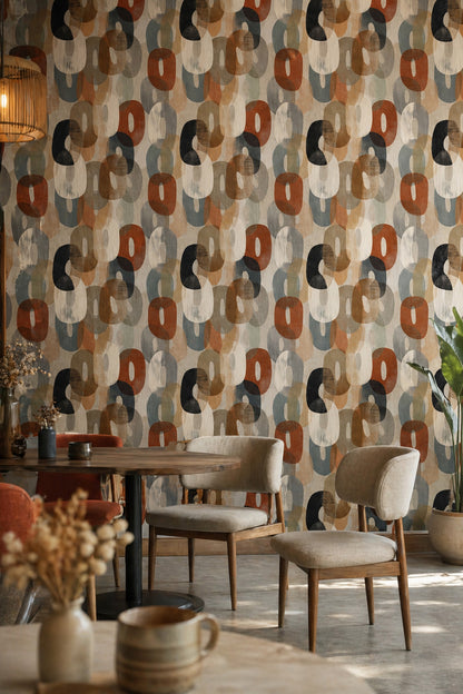 Mid Century Modern Wallpaper Modern Removable Contemporary Wall Decor