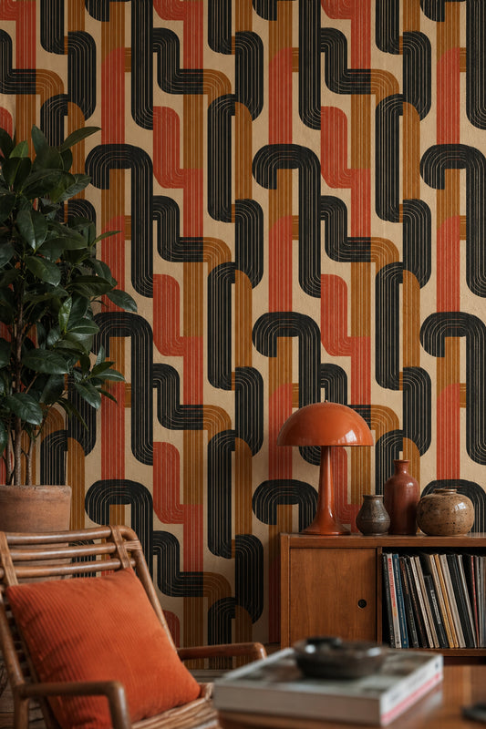 Mid Century Modern Wallpaper Mid Century Modern Removable Mid Century Modern Wall Double Roll