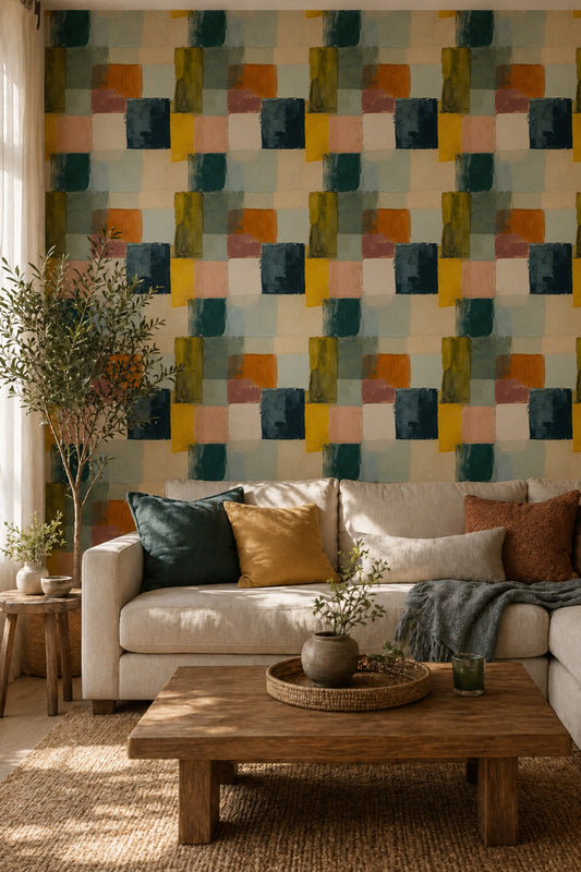Mid Century Modern Wallpaper Modern Removable Retro Wall Decor