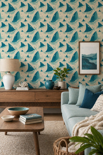 Ocean Wallpaper Waves Coastal Removable Wall Decor