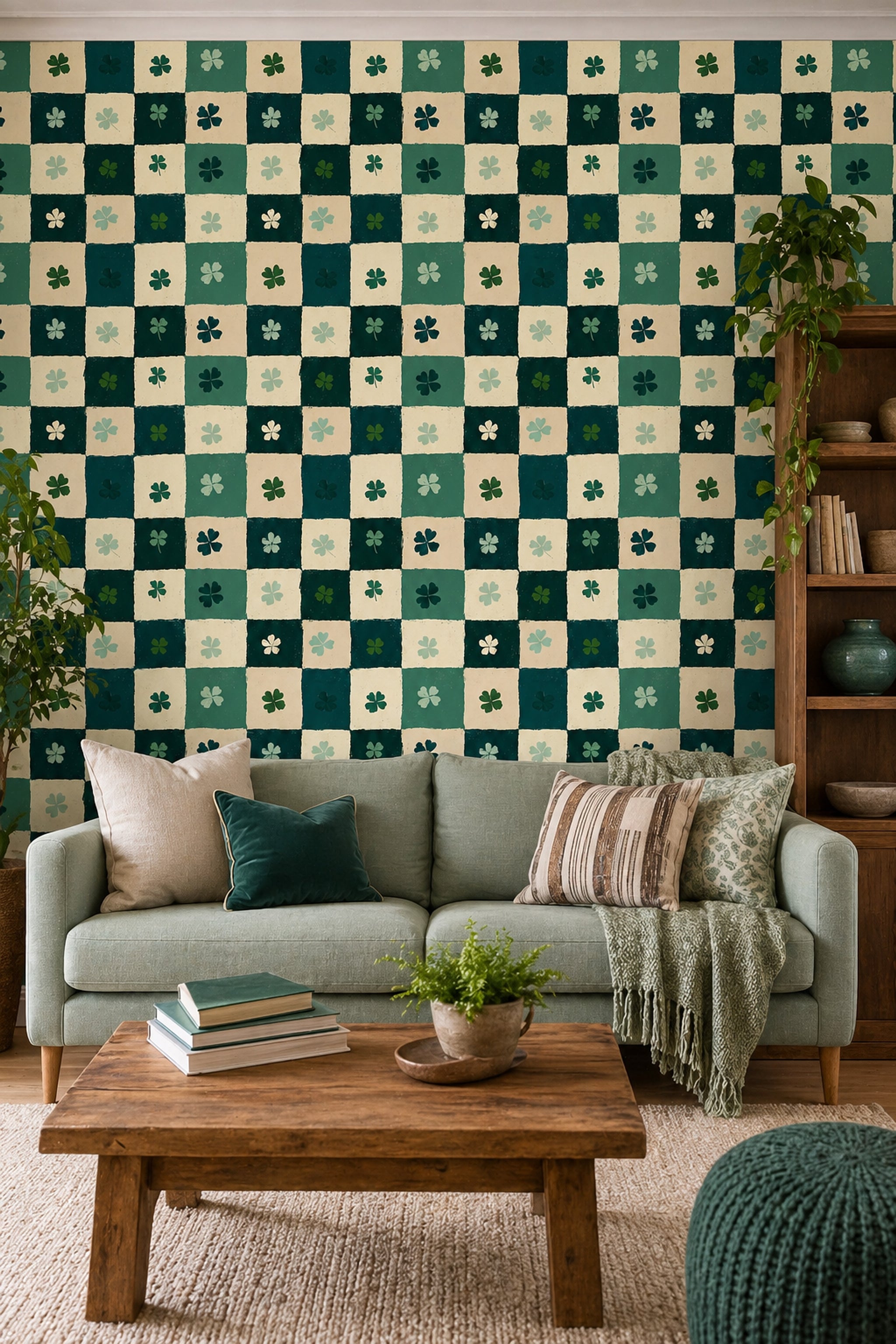 Shades Of Green Wallpaper Verdant Botanical Decorative Mural