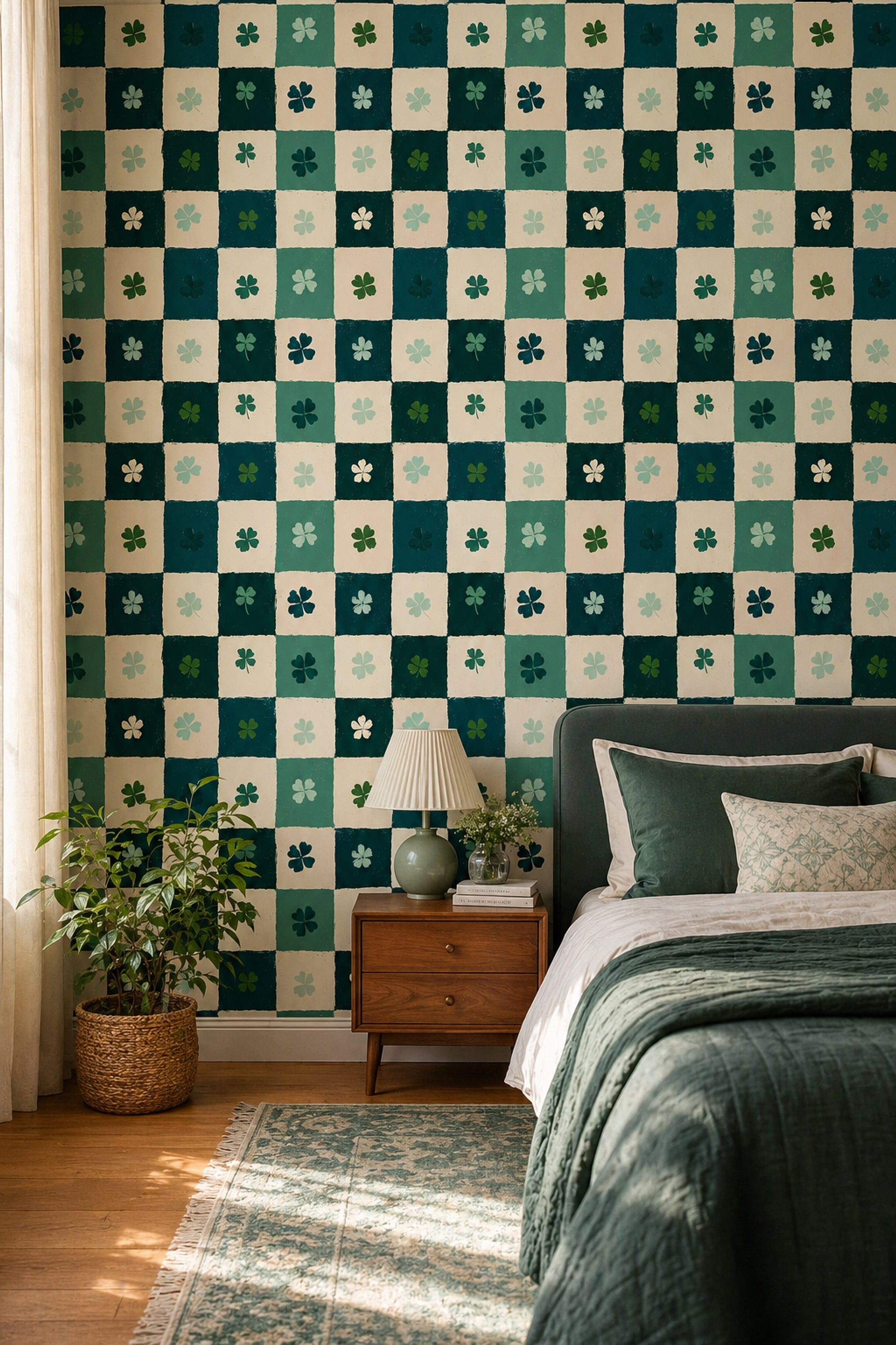 Shades Of Green Wallpaper Verdant Botanical Decorative Mural