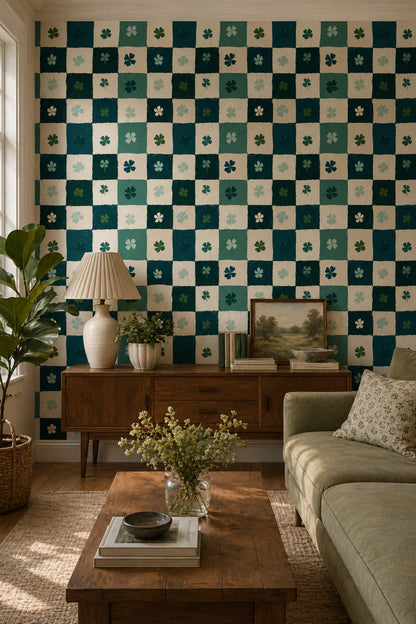 Shades Of Green Wallpaper Verdant Botanical Decorative Mural