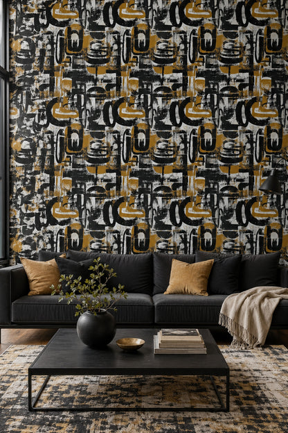 Grunge Texture Wallpaper Abstract Texture Removable Distressed Wall Decor