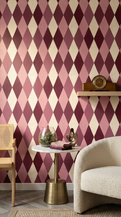Mid Century Modern Wallpaper Retro Removable Geometric Wall Decor