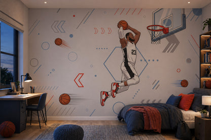 Basketball Wallpaper Dunk Sports Removable Wall Decor