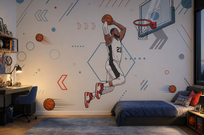 Basketball Wallpaper Dunk Sports Removable Wall Decor