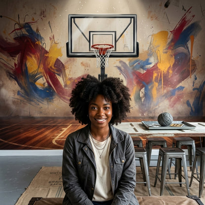Graffiti Wall Wallpaper Street Art Basketball Court Removable Wall Decor