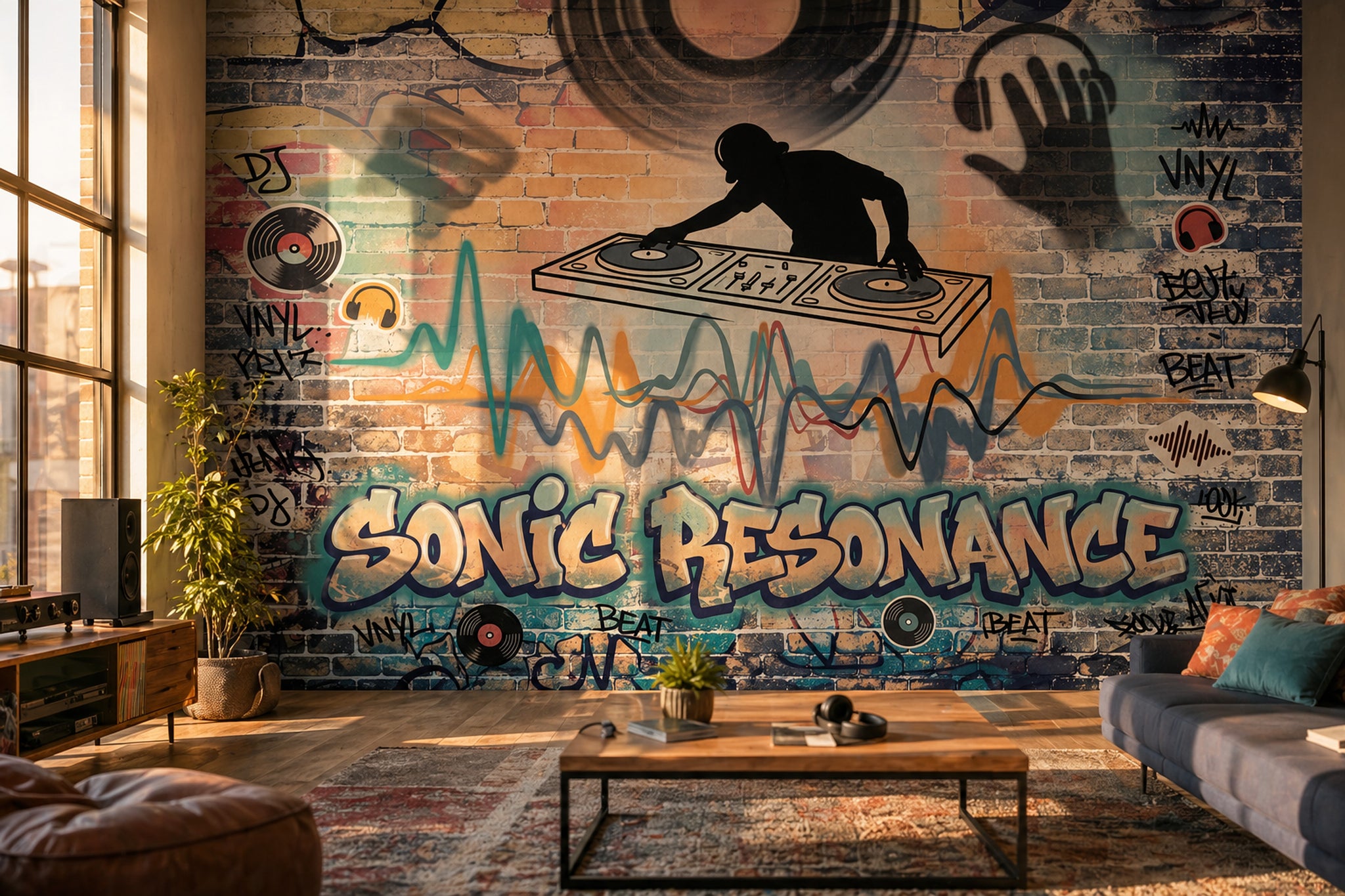 Brick Wall Wallpaper Urban Street Removable Graffiti Wall Decor