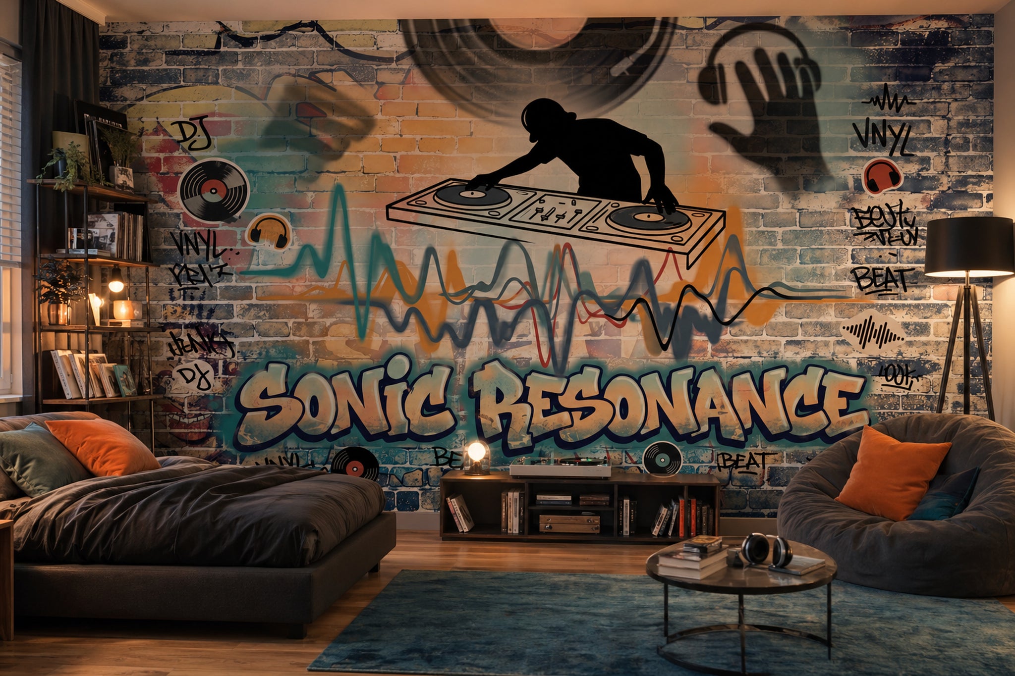 Brick Wall Wallpaper Urban Street Removable Graffiti Wall Decor