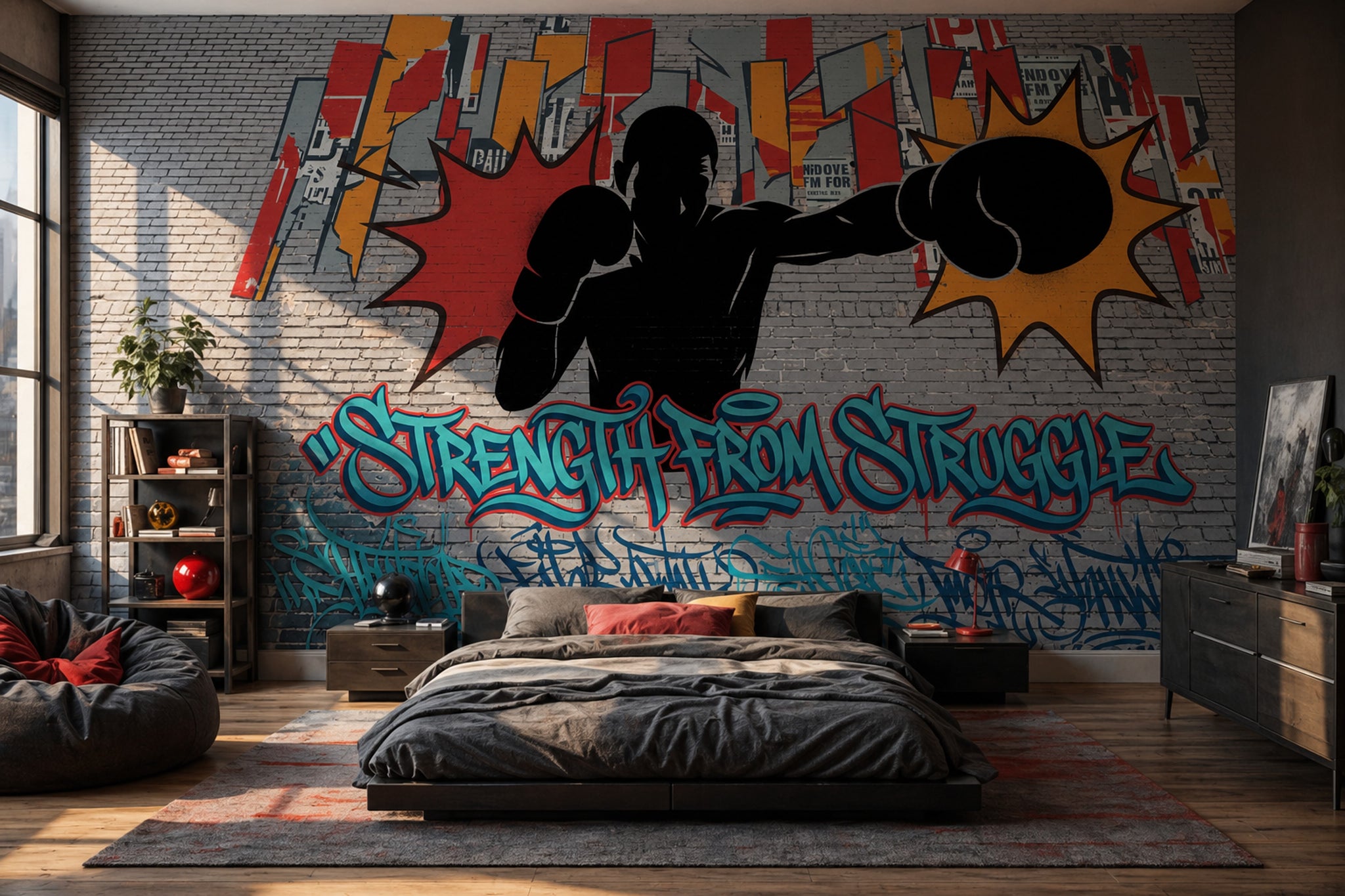 Brick Wall Wallpaper Gray Brick Wall Urban Wall Mural