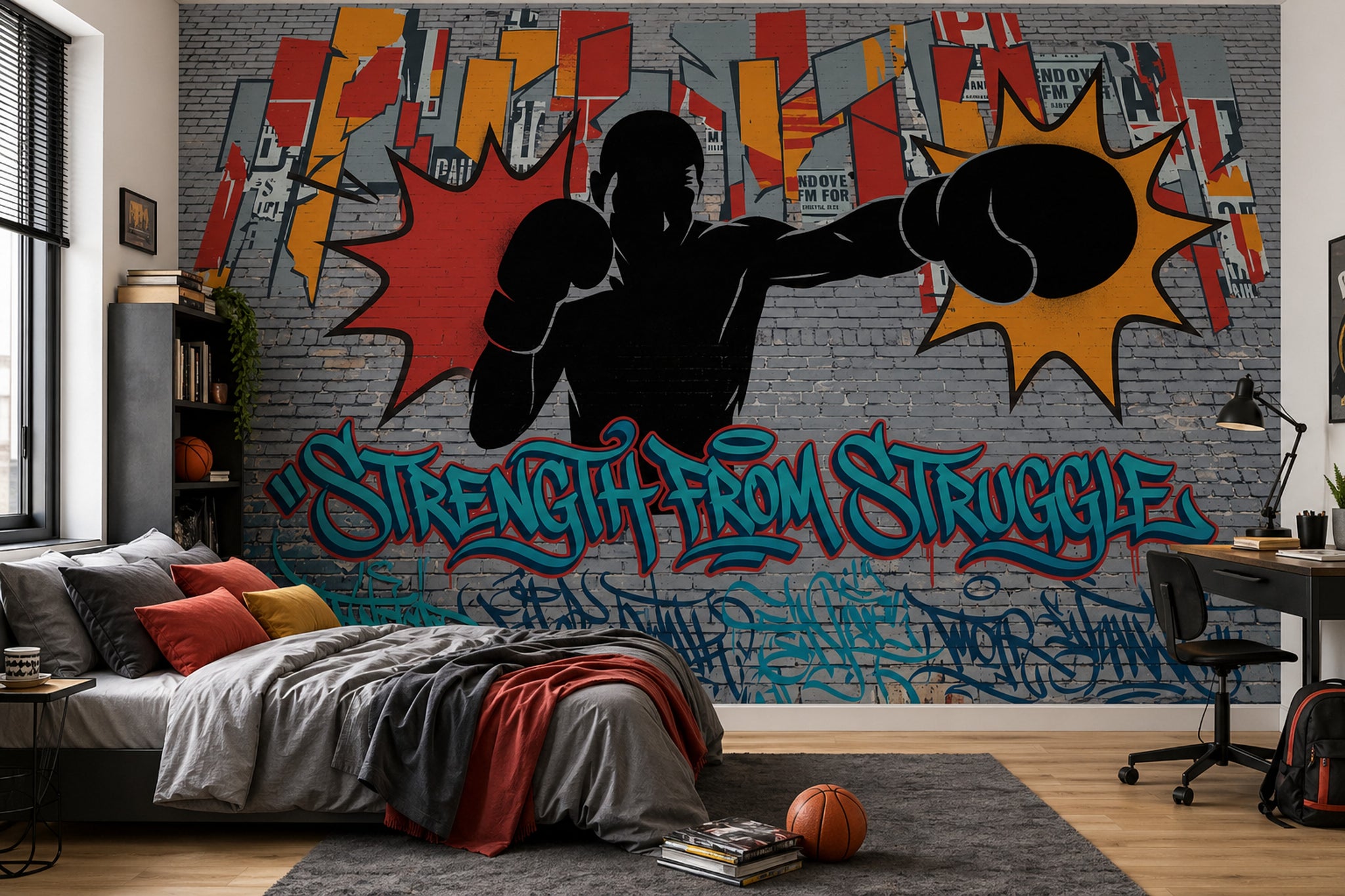 Brick Wall Wallpaper Gray Brick Wall Urban Wall Mural