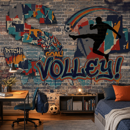 Graffiti Brick Wall Wallpaper Brick Wall Graffiti Brick Wall Removable Wall Decor