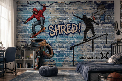 Graffiti Brick Wall Wallpaper Brick Wall White Brick Wall Wall Mural