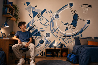 Basketball Wallpaper Dunk Sports Wall Mural