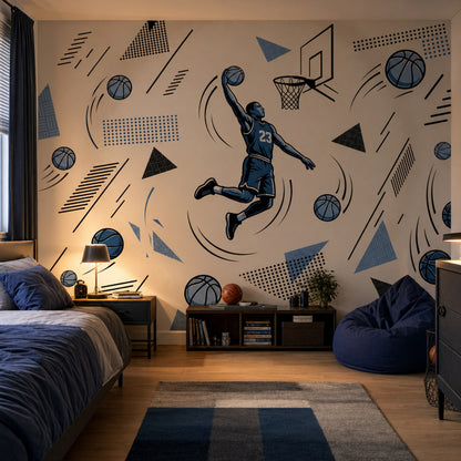 Basketball Wallpaper Dunk Sports Removable Wall Decor
