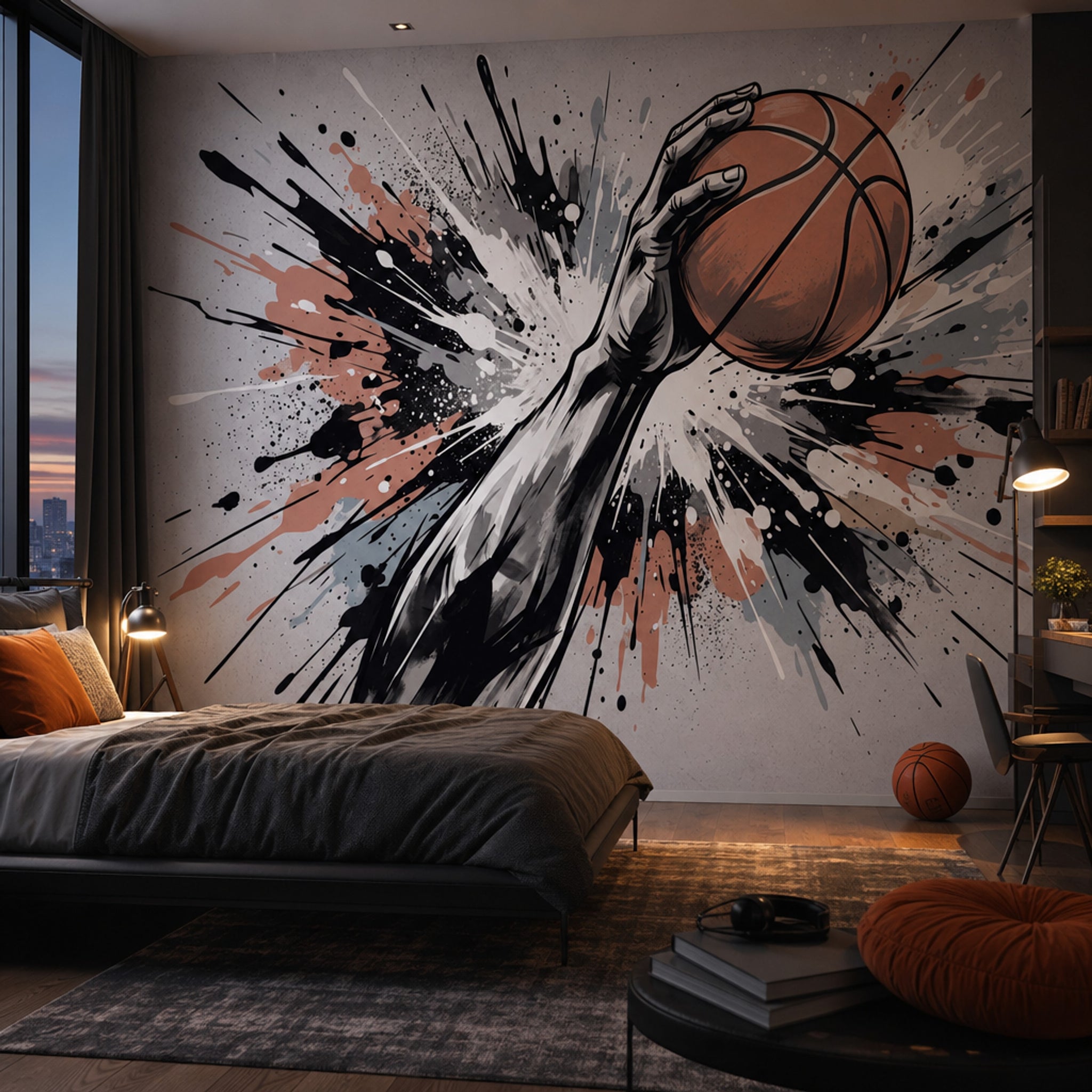 Basketball Wallpaper Sports Urban Street Art Wall Mural