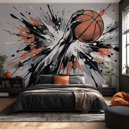 Basketball Wallpaper Sports Urban Street Art Wall Mural