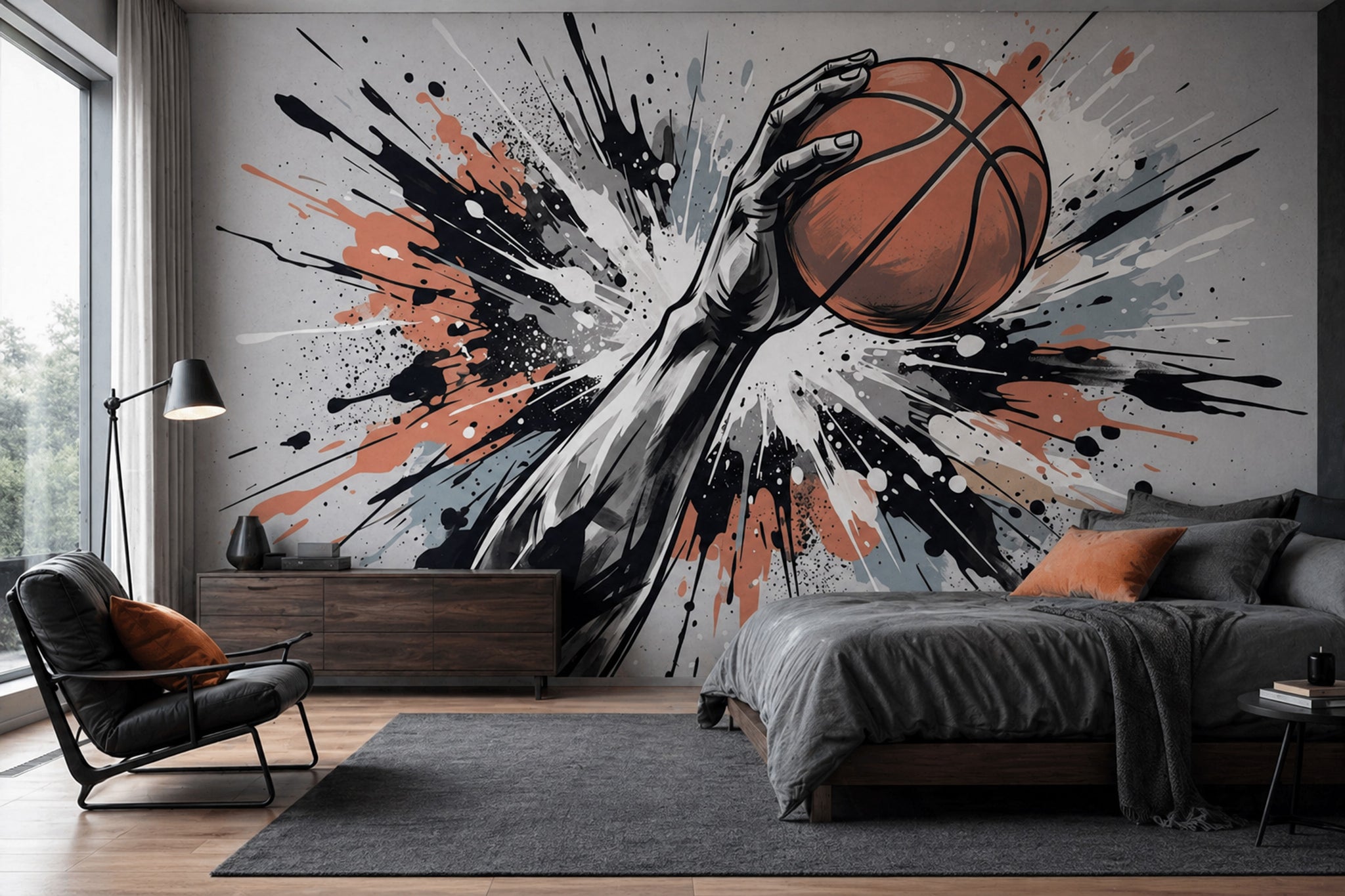 Basketball Wallpaper Sports Urban Street Art Wall Mural