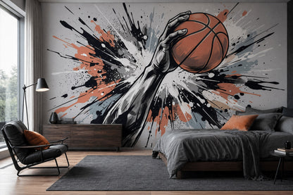 Basketball Wallpaper Sports Urban Street Art Wall Mural