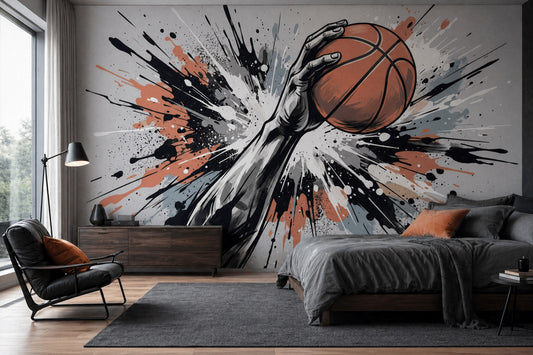 Basketball Wallpaper Sports Urban Street Art Wall Mural