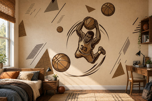 Basketball Wallpaper Athlete Dunk Removable Wall Decor