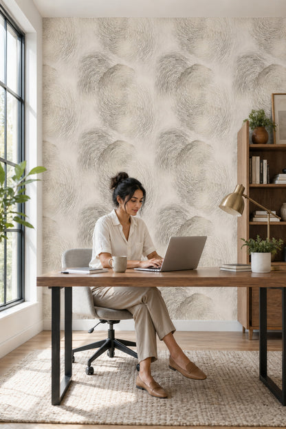 Topographic Map Wallpaper Contour Lines Gradient Decorative Mural
