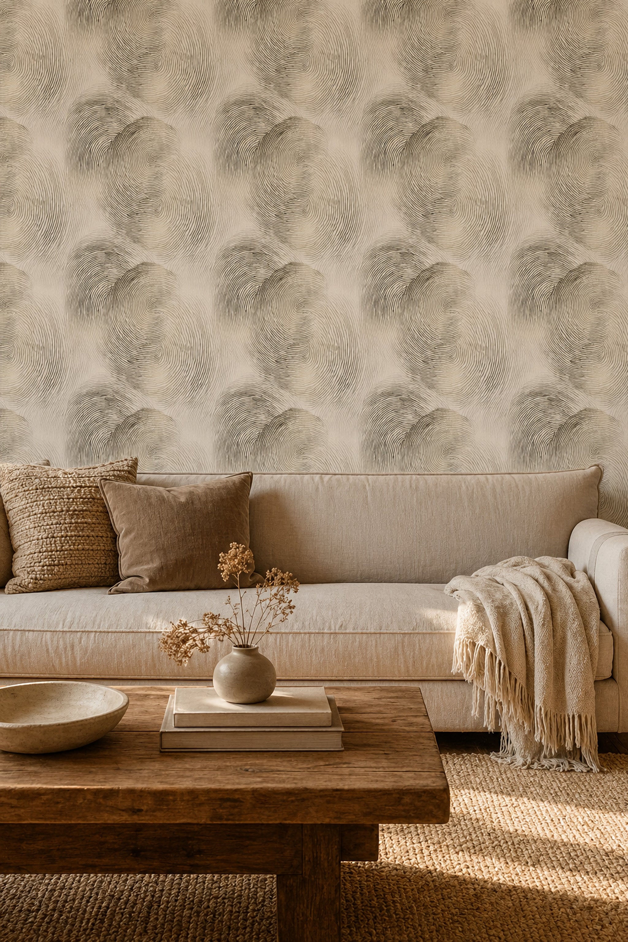 Topographic Map Wallpaper Contour Lines Gradient Decorative Mural
