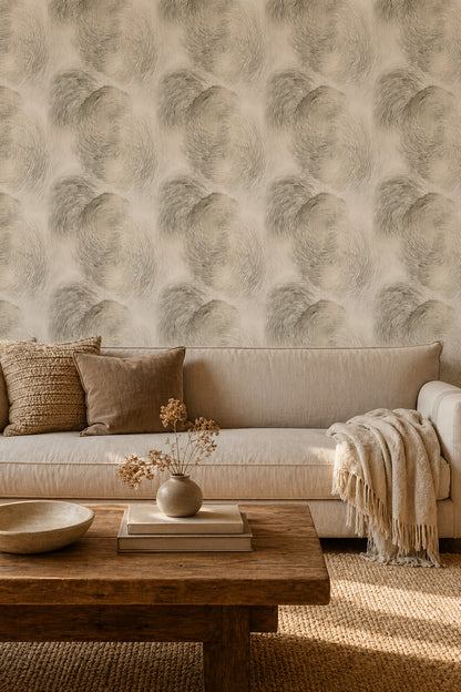 Topographic Map Wallpaper Contour Lines Gradient Decorative Mural