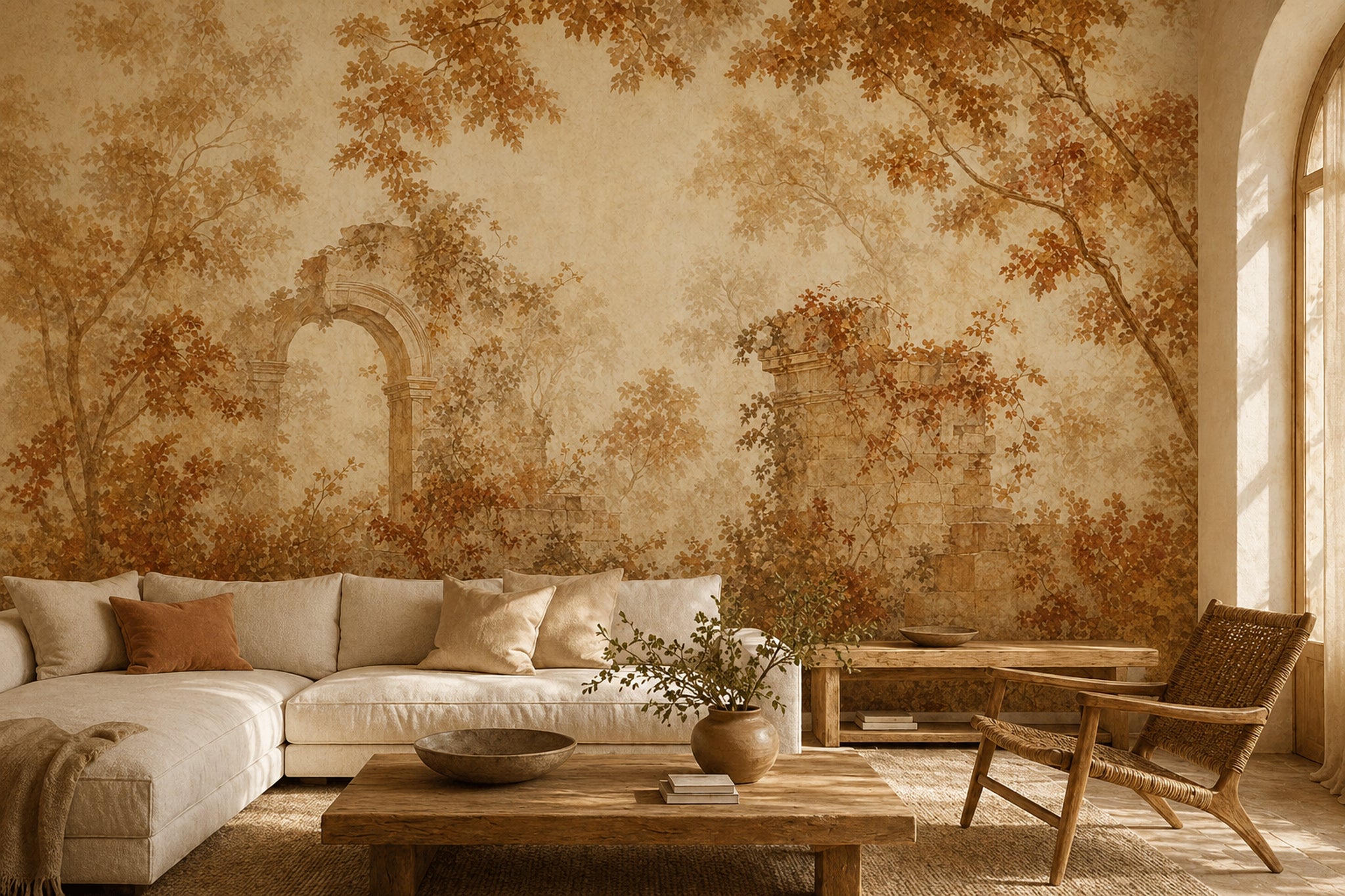 Walls Wallpaper Ruins Arch Removable Wall Decor