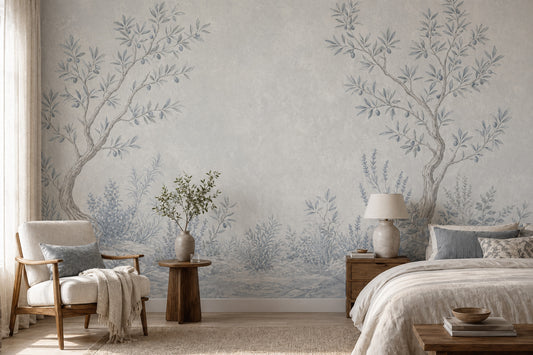 Olive Tree Wallpaper Botanical Removable Mediterranean Wall Decor