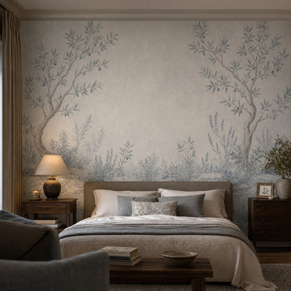 Olive Tree Wallpaper Botanical Removable Mediterranean Wall Decor