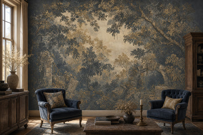 Woodland Wallpaper Classical Ruins Stone Arch Wall Mural