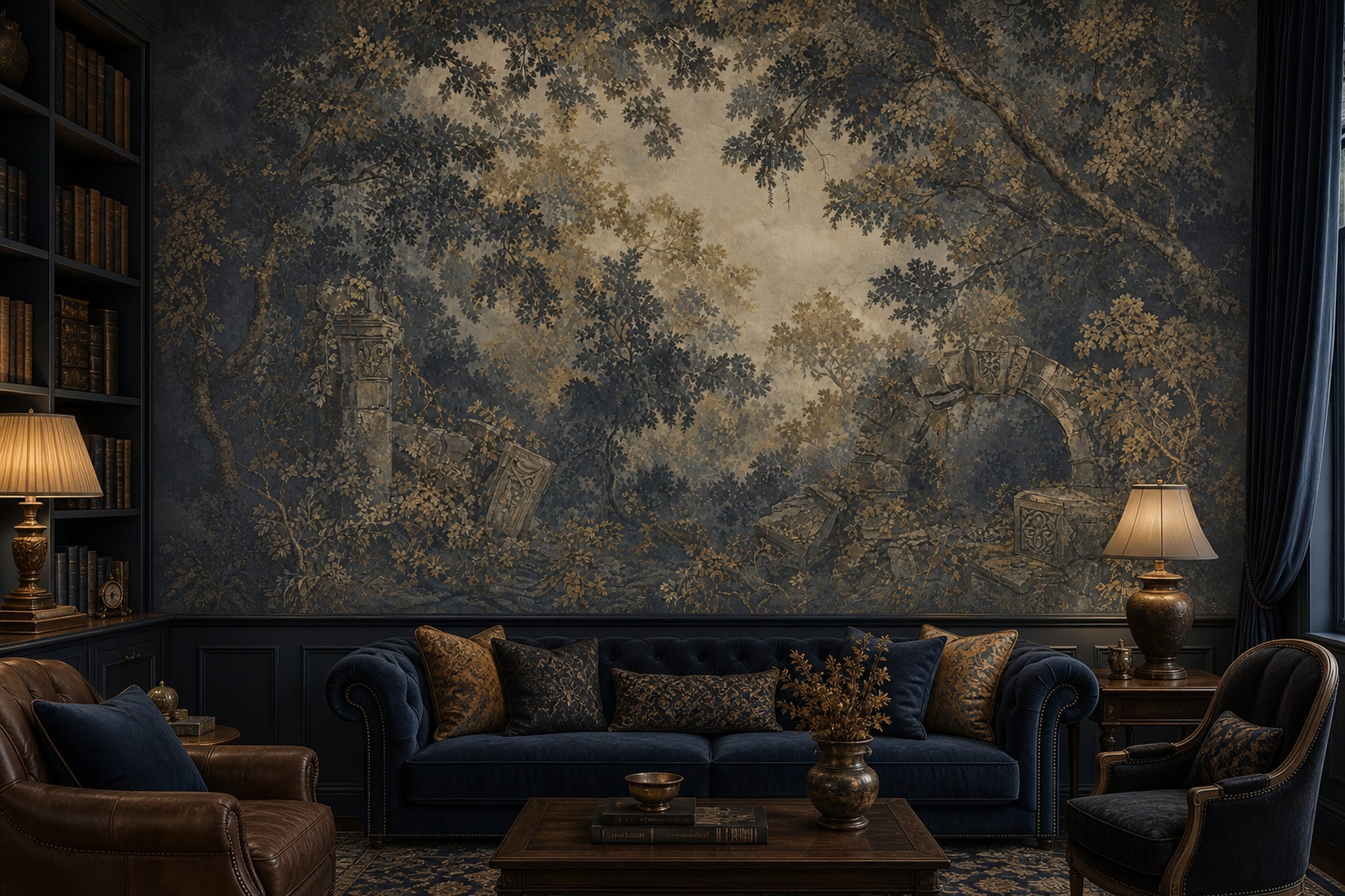 Woodland Wallpaper Classical Ruins Stone Arch Wall Mural
