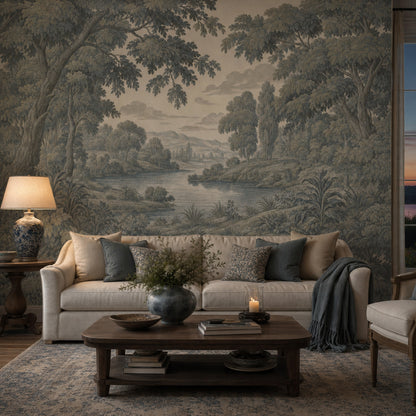 Landscape Wallpaper Toile Pastoral Wall Mural