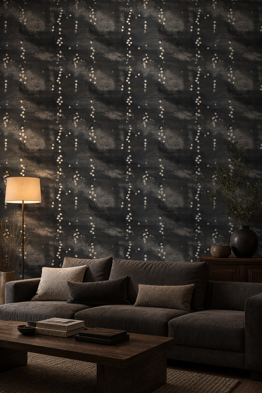 Dark Wallpaper Abstract Geometric Diamonds Decorative Mural