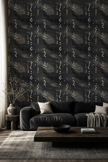 Dark Wallpaper Abstract Geometric Diamonds Decorative Mural
