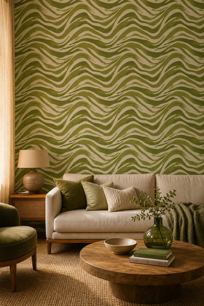 Zebra Stripe Wallpaper Abstract Removable Brushstroke Wall Double Roll