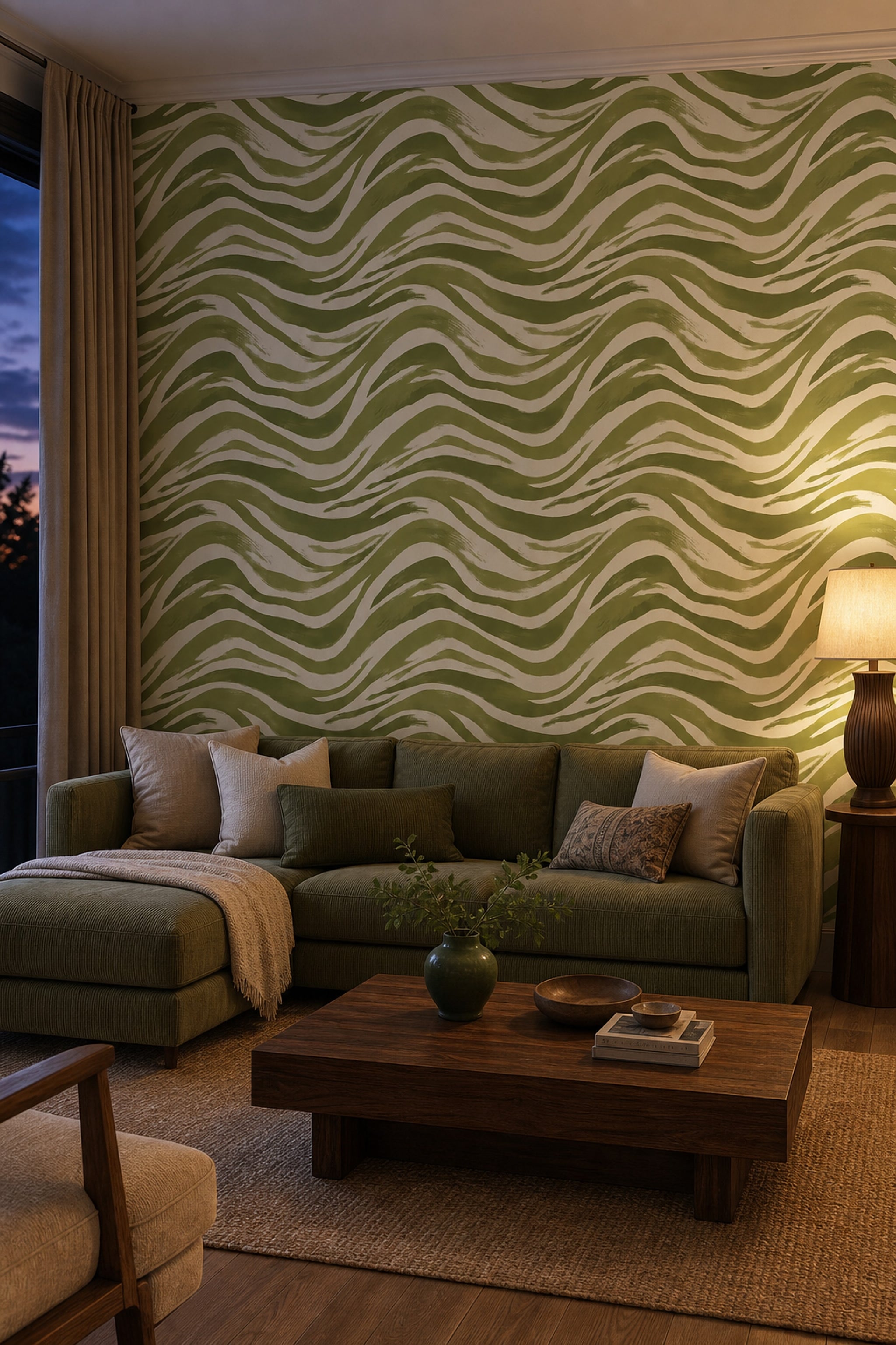 Zebra Stripe Wallpaper Abstract Removable Brushstroke Wall Double Roll