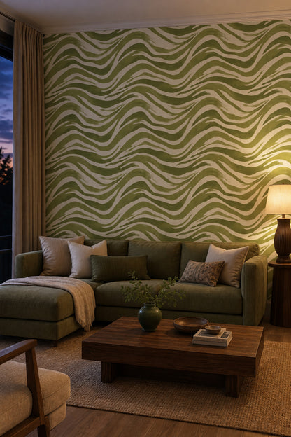 Zebra Stripe Wallpaper Abstract Removable Brushstroke Wall Double Roll