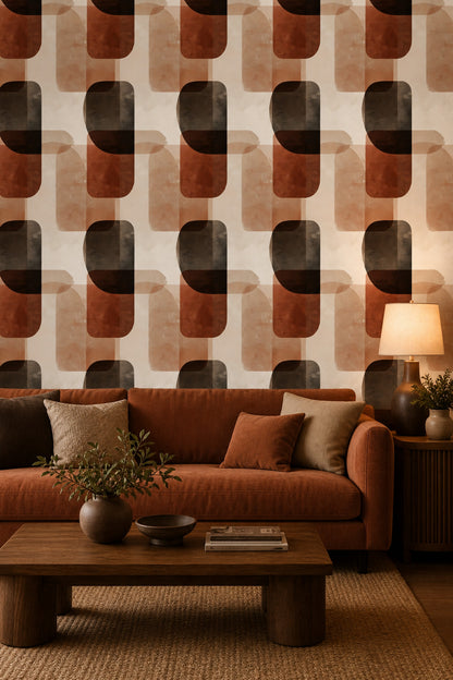 Mid Century Modern Wallpaper Retro Modern Decorative Mural