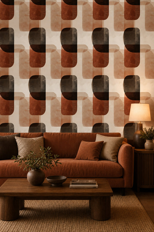 Mid Century Modern Wallpaper Retro Modern Decorative Mural