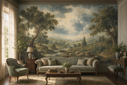 Cloudy Sky Wallpaper Overcast Stormy Wall Mural