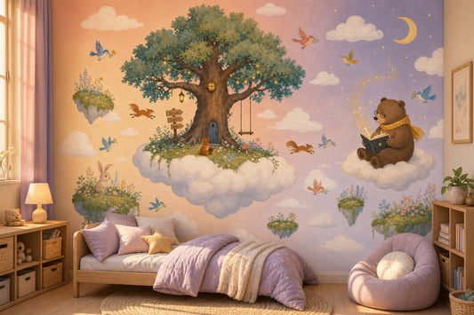 Treehouse Wallpaper Whimsical Storybook Removable Wall Decor