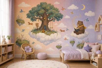 Treehouse Wallpaper Whimsical Storybook Removable Wall Decor