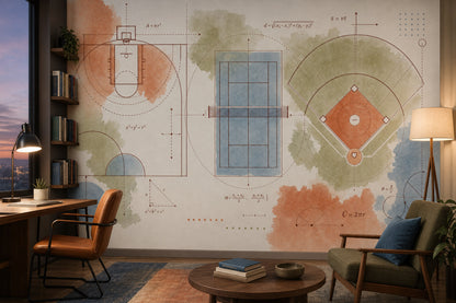 Mid Century Modern Wallpaper Retro Modern Removable Wall Decor